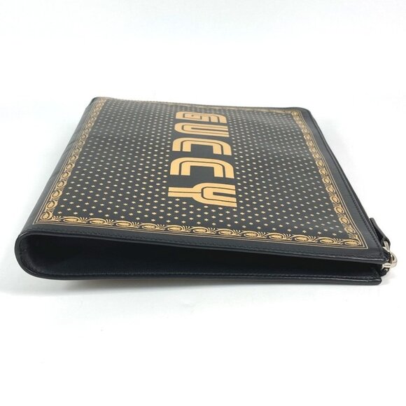 GUCCI 523441 Sega collaboration GUCCY logo Clutch Bag pouch with a handle Clutch - Picture 5 of 16